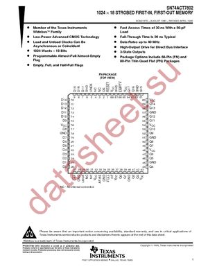 SN74ACT7802-40FN datasheet  